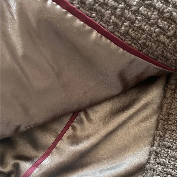 Calvin Klein Women's Textured Brown Pea Coat Winter  Autumn Formal Fashion - Picture 7 of 9